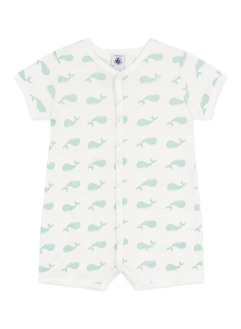 بيتي باتو Babies' whale print cotton playsuit